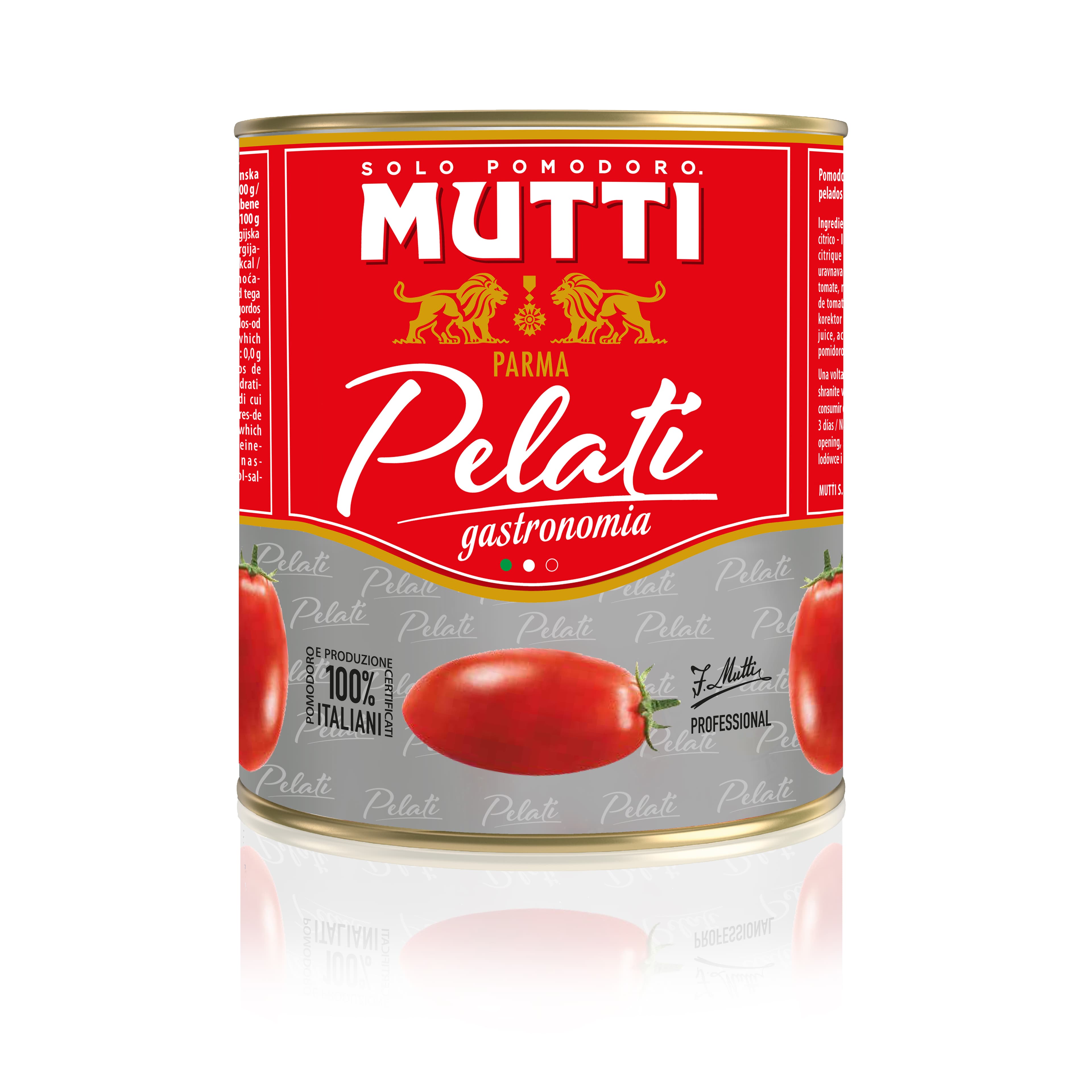 Whole Peeled Tomatoes tin gr. 800g. NEW QUALITY Mutti   800g
